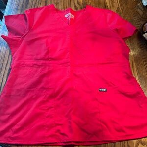 Grey's Anatomy V-Neck Red Women's Blouse